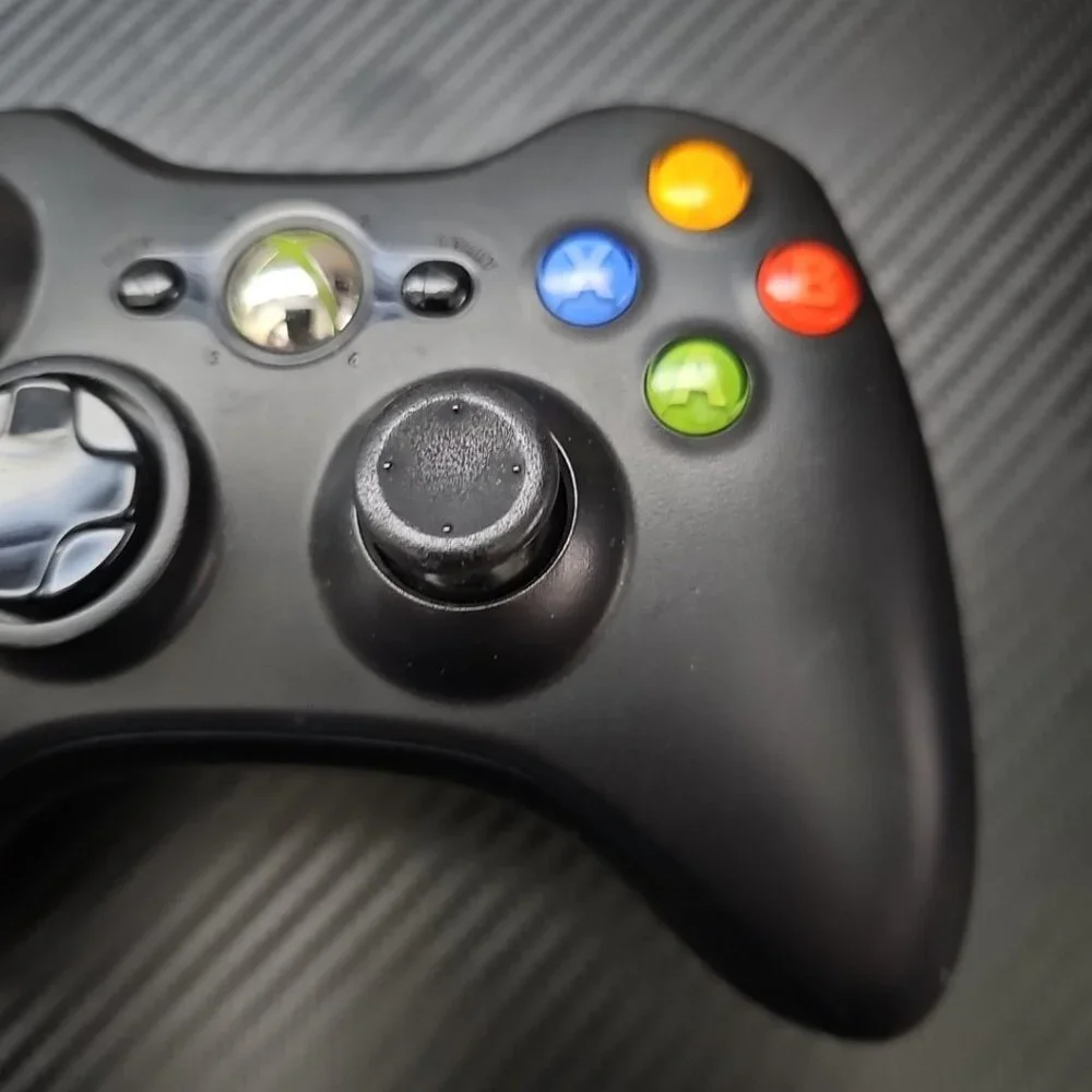 Microsoft Xbox 360 Wireless Gaming Controller - Black (Model 1403) - Untested